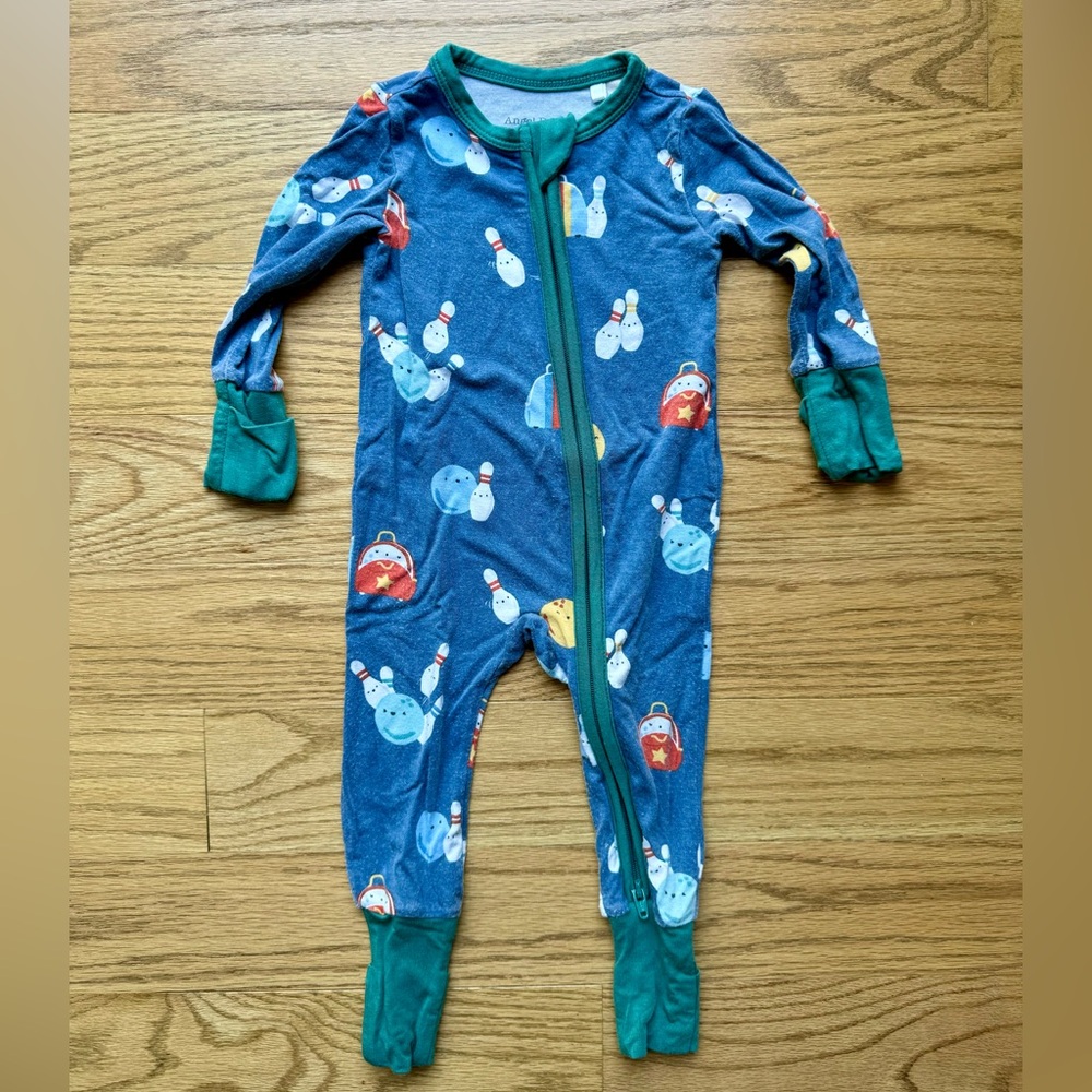Angel Dear bamboo zippie pajamas 0-3 months